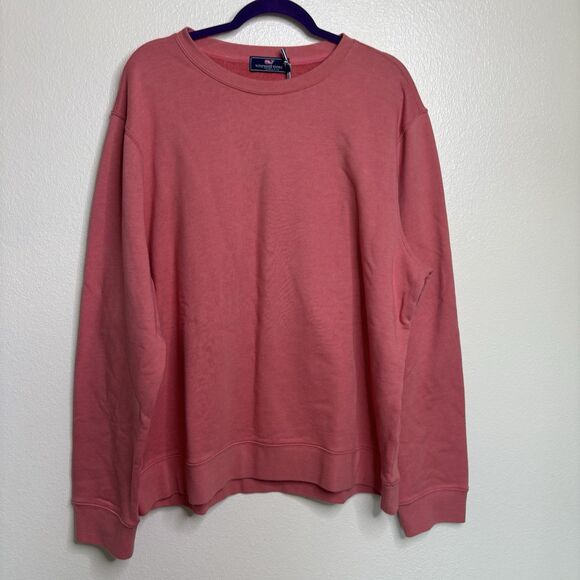 Vineyard Vines Fashion Knits Core Blank Mens Sweatshirt Crew Neck Salmon X-Large - Picture 1 of 8